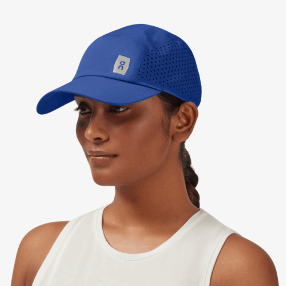Lightweight Cap On Running Blue
