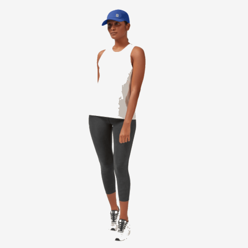 Lightweight Cap On Running Blue