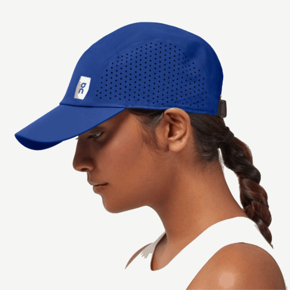 Lightweight Cap On Running Blue