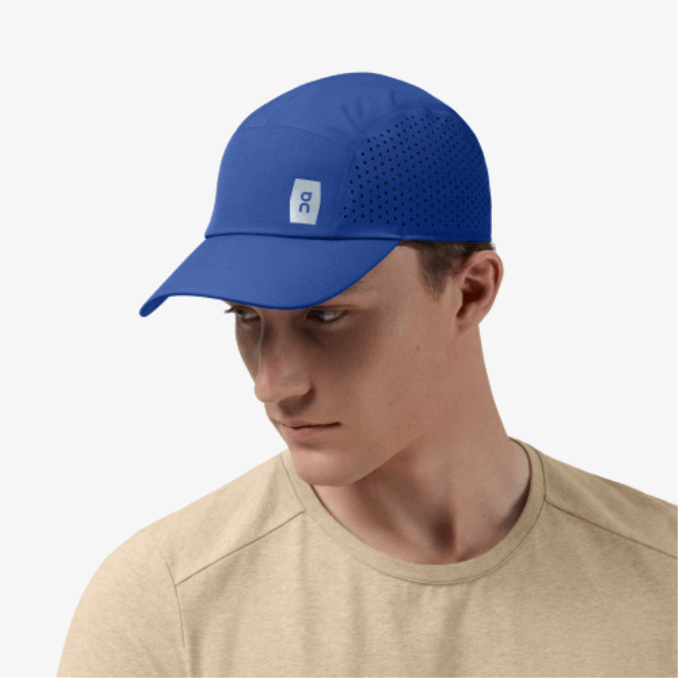 Lightweight Cap On Running Blue