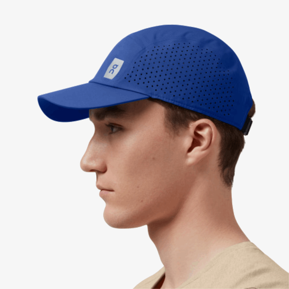 Lightweight Cap On Running Blue