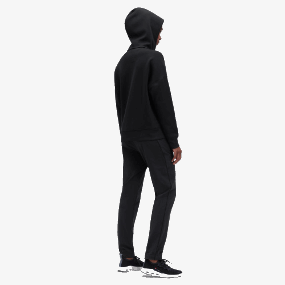 Zipped Hoodie Black On Running