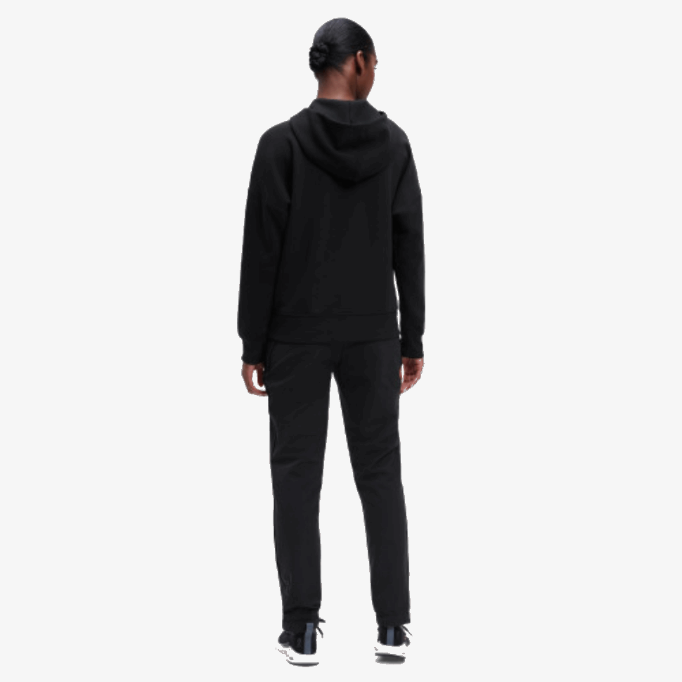 Zipped Hoodie Black On Running