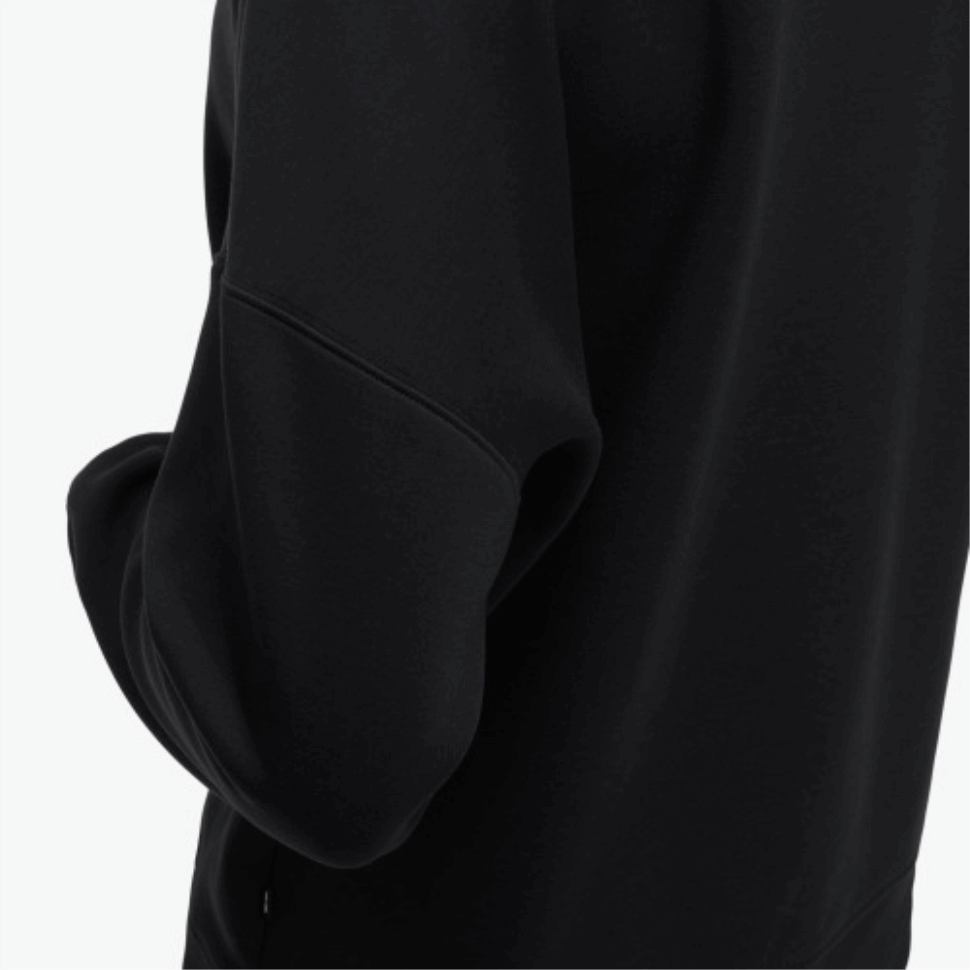 Zipped Hoodie Black On Running