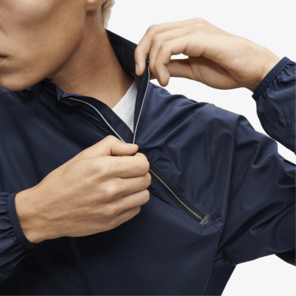 Active Jacket On Running Navy